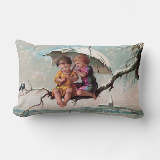 Rectangle Treetop Enfants Lumbar Coussin (Recto)