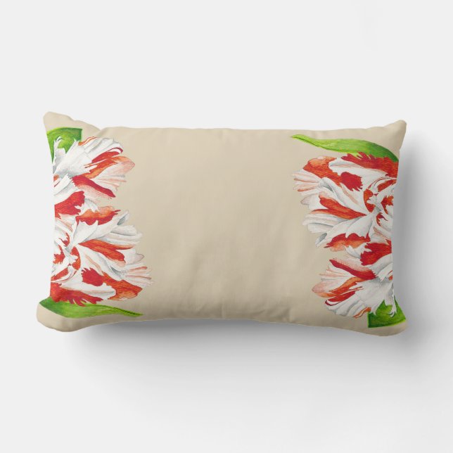 Rectangle Tulip Estella Rijnveld sur un Coussin Lumbar (Recto)
