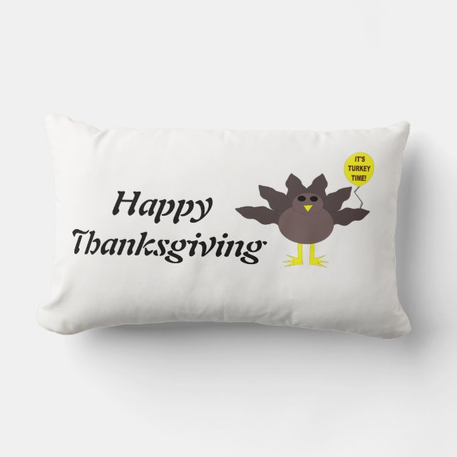 Rectangle Turquie Heure Thanksgiving Coussin personnalisable (Recto)