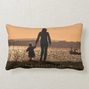 Rectangle Un coussin oblong de l'amour de mère