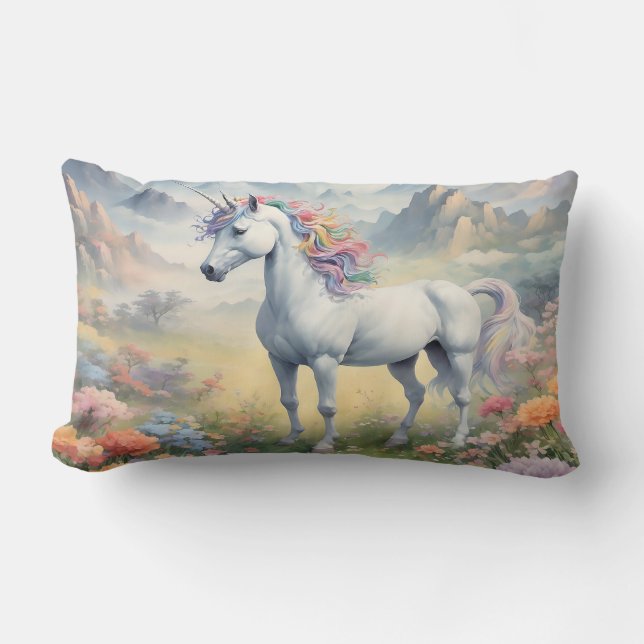 Rectangle Unicorn Lumbar Coussin (Recto)