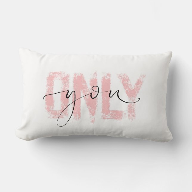 Rectangle Uniquement vous/In Love Melon Lumbar Coussin (Recto)