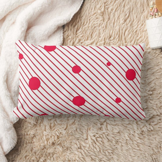 Rectangle Vacances. Coussin lombaire/accents rouge lumineux (Couverture)