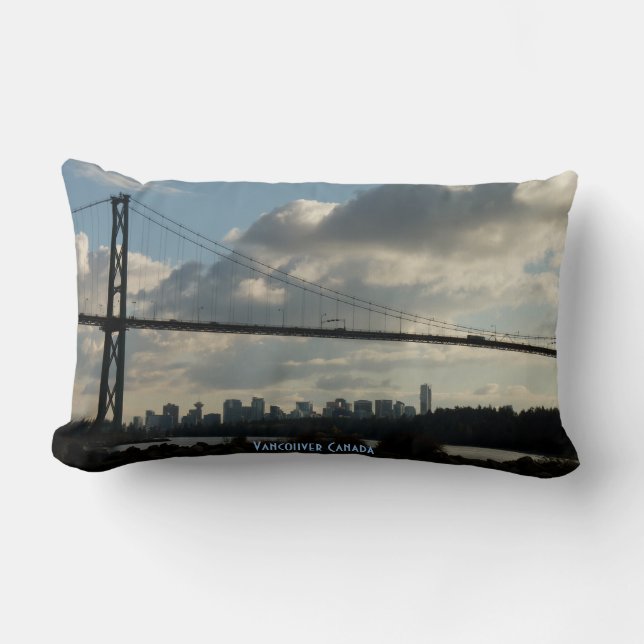 Rectangle Vancouver Souvenir Coussin Lions Gate Bridge Cadea (Recto)