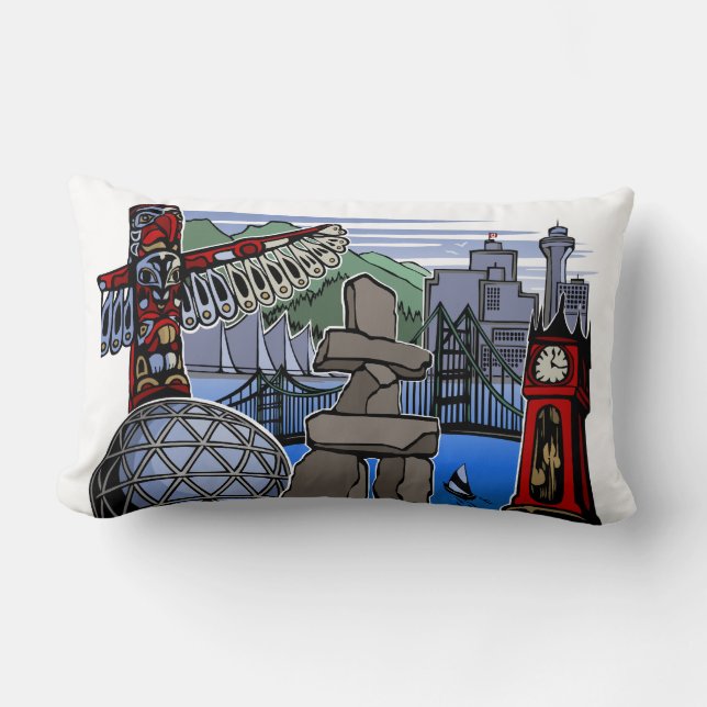 Rectangle Vancouver Souvenir Coussin Vancouver Cadeaux emblé (Recto)