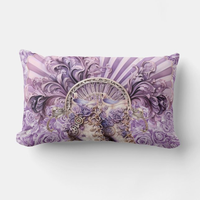 Rectangle Ventilateur Lilac Steampunk et Coussin de coton Bo (Recto)