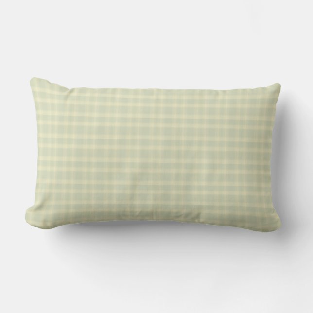Rectangle Vert sauge en pastel et coussin lombaire (Recto)