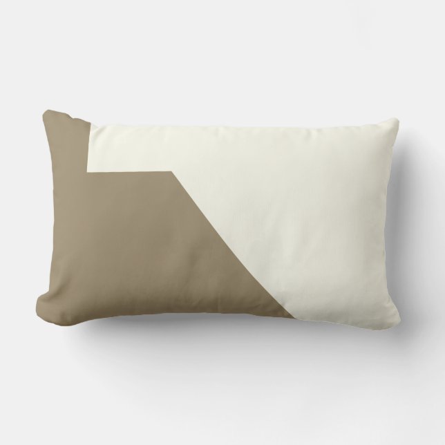 Rectangle Vibes positives Abstrait Art Cream Coussin de cous (Recto)
