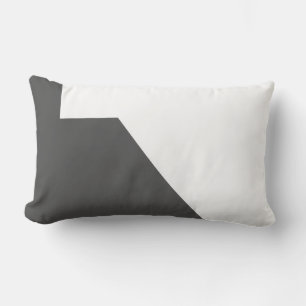 Rectangle Vibes positives Abstrait Art Grey Cushion Coussin