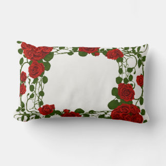 Rectangle Vin Rose gothique Long Coussin - Ele Florale sans