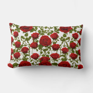Rectangle Vin Rose gothique Long Coussin - Vintage sans cout