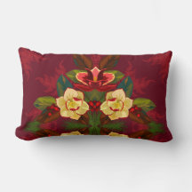 Vintage Magnolia Floral Coussin de Noël