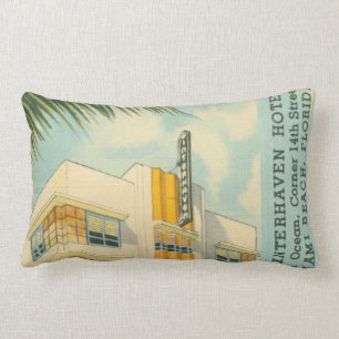 Rectangle Vintage Miami Art déco Lumbar Coussin