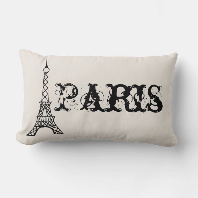Rectangle Vintage Paris Tour Eiffel Coussin (Recto)
