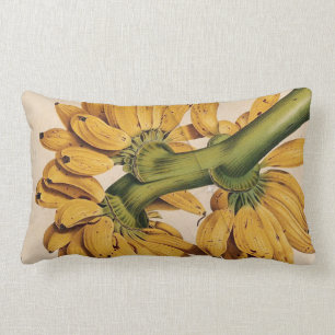 Rectangle Vintage Tropical Banana Lumbar Coussin