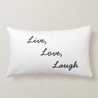 Rectangle Vivre, Amour, Rire Coussin