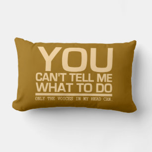 Rectangle VOIX DANS MA TÊTE coussin de lancement personnalis