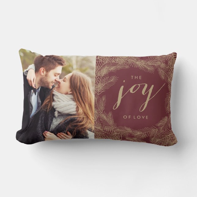 RECTANGLE WREATH HIVER | JOY STYLISH HOLIDAY COUSSIN (Recto)