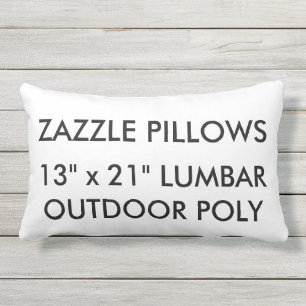Rectangle Zazzle Custom Outdoor Lumbar Coussin Blank Modèle