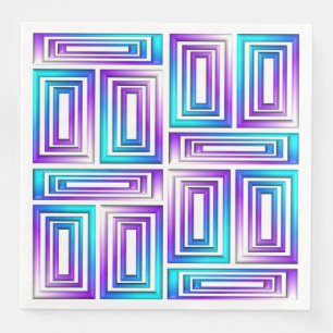 rectangles géométriques serviettes en papier