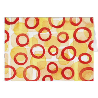 Rectangles oranges avec les cercles pour aquarelle