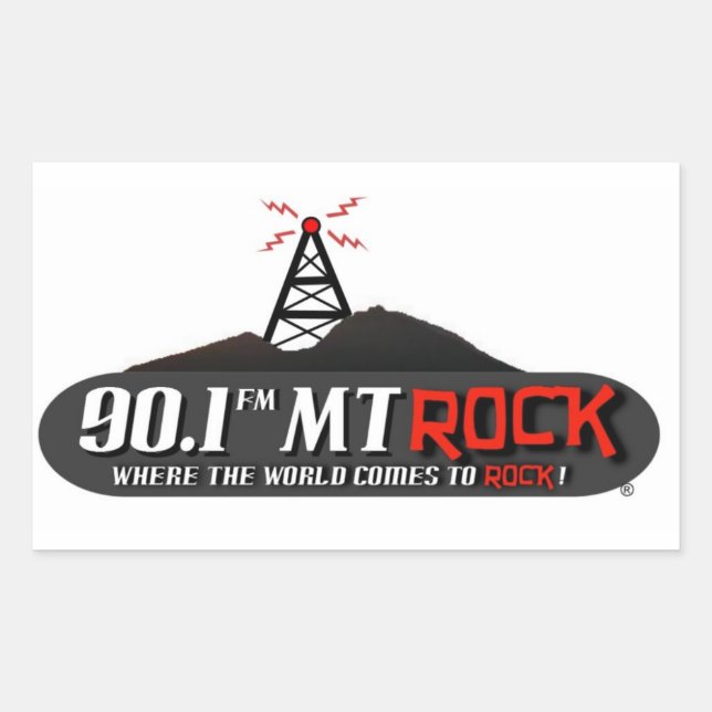 Rectangulaire 90,1 MtRock Sticker (Devant)