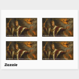 Rectangulaire A sticker of The Drone Lord fighting