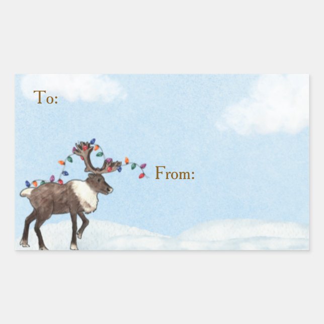 Rectangulaire Alaska Wildlife Holiday Sticker (Devant)