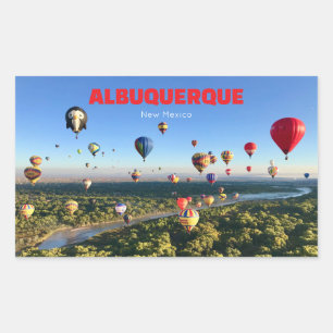 Rectangulaire Albuquerque Nouveau-Mexique Sticker Balloon Festiv