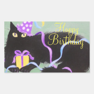 Rectangulaire Anniversaire Kitty, Sticker