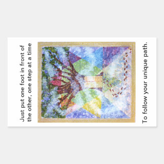 Rectangulaire Arbre de vie - Sticker à dix commandements