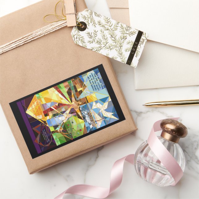 Rectangulaire Arbre de vie Sticker chrétien de Pâques (Cadeaux)