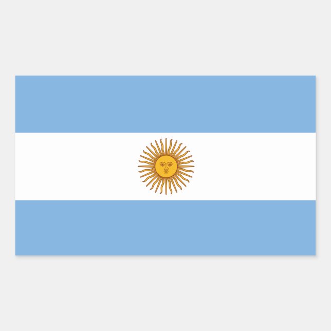 Rectangulaire Argentine - Sticker à drapeau Bandeira Argentine (Devant)