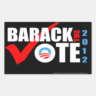 Rectangulaire Barack Le Sticker du vote 2012 avec année vertical