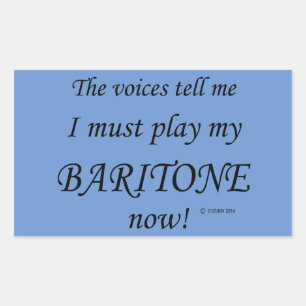 Rectangulaire Baritone Voices Dit Doit Jouer Sticker Rectangulai
