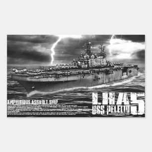Rectangulaire Bateau d'assaut amphibie Peleliu Sticker