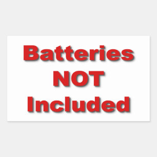 Rectangulaire Batteries non incluses Sticker