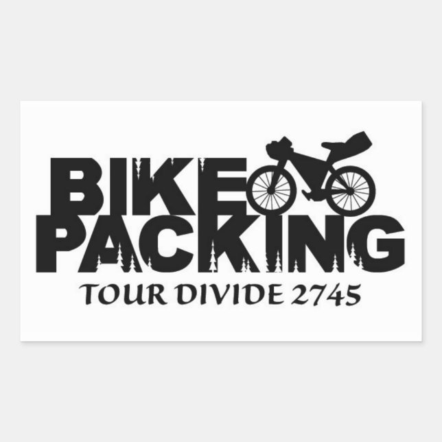 Rectangulaire Bikepacking : Sticker Tour Divide (Devant)