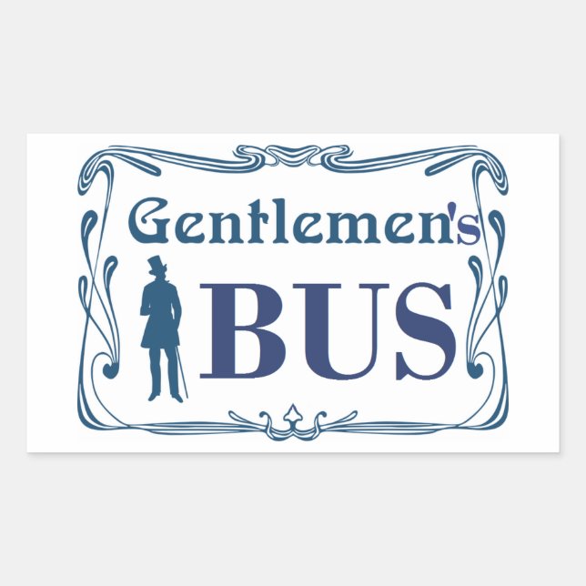 RECTANGULAIRE BUS STICKER DE GENTLEMEN (Devant)