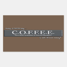 C.O.F.E.E. Sticker Art Christian Heart Acronyme