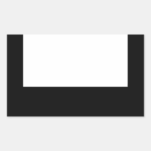 Rectangulaire Cadre noir minimal Design Sticker R blanc
