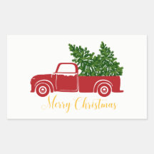 Camion sapin de Noël Sticker