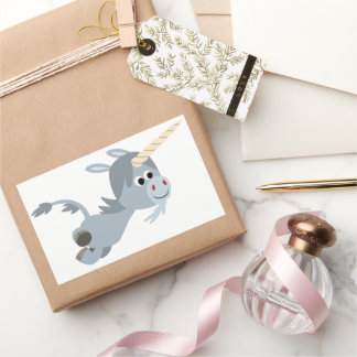 Rectangulaire Caricorne Cute Unicorn Dans Un Sticker Rapide