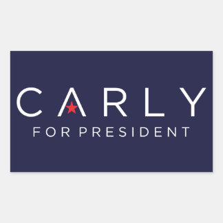 Rectangulaire Carly pour Sticker Président