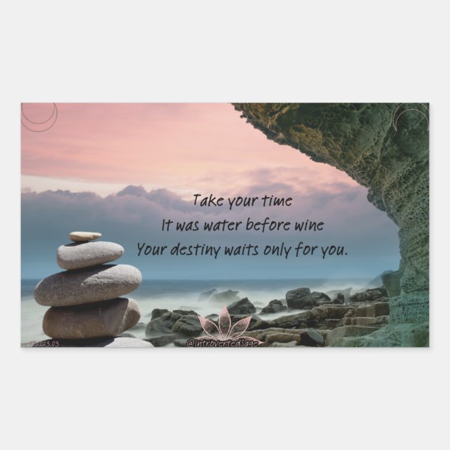 Rectangulaire Ce qui attend Sticker (Devant)