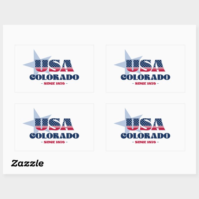 Rectangulaire Colorado My Home State Sticker (Feuille)