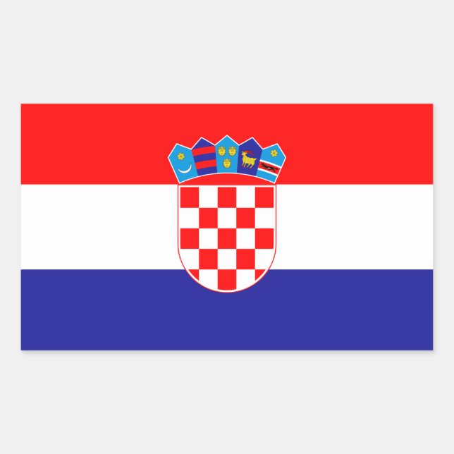 Rectangulaire Croatie* Sticker Drapeau /Hrvatska zastava naljepn (Devant)