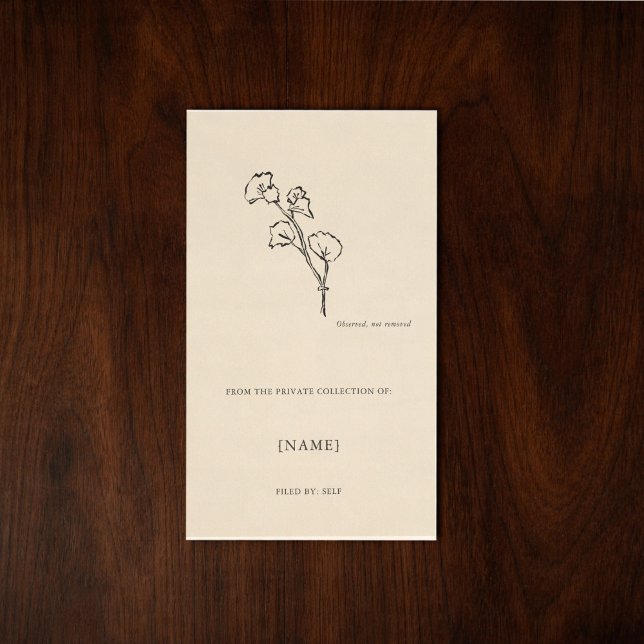 Rectangulaire Custom Ex Libris Bookplate Sticker | Dark Academia (Dark academia bookplates sticker)