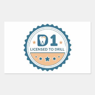 Rectangulaire  D1 to DDS Dental Student Sticker