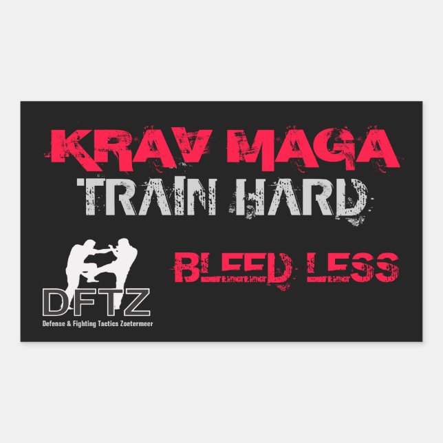 RECTANGULAIRE DFTZ STICKER KRAV MAGA (Devant)